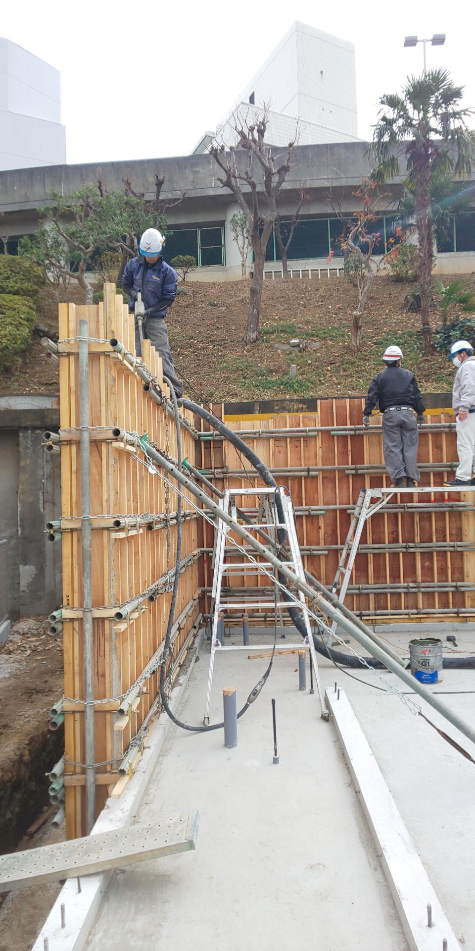 Scaffolding work in Construction