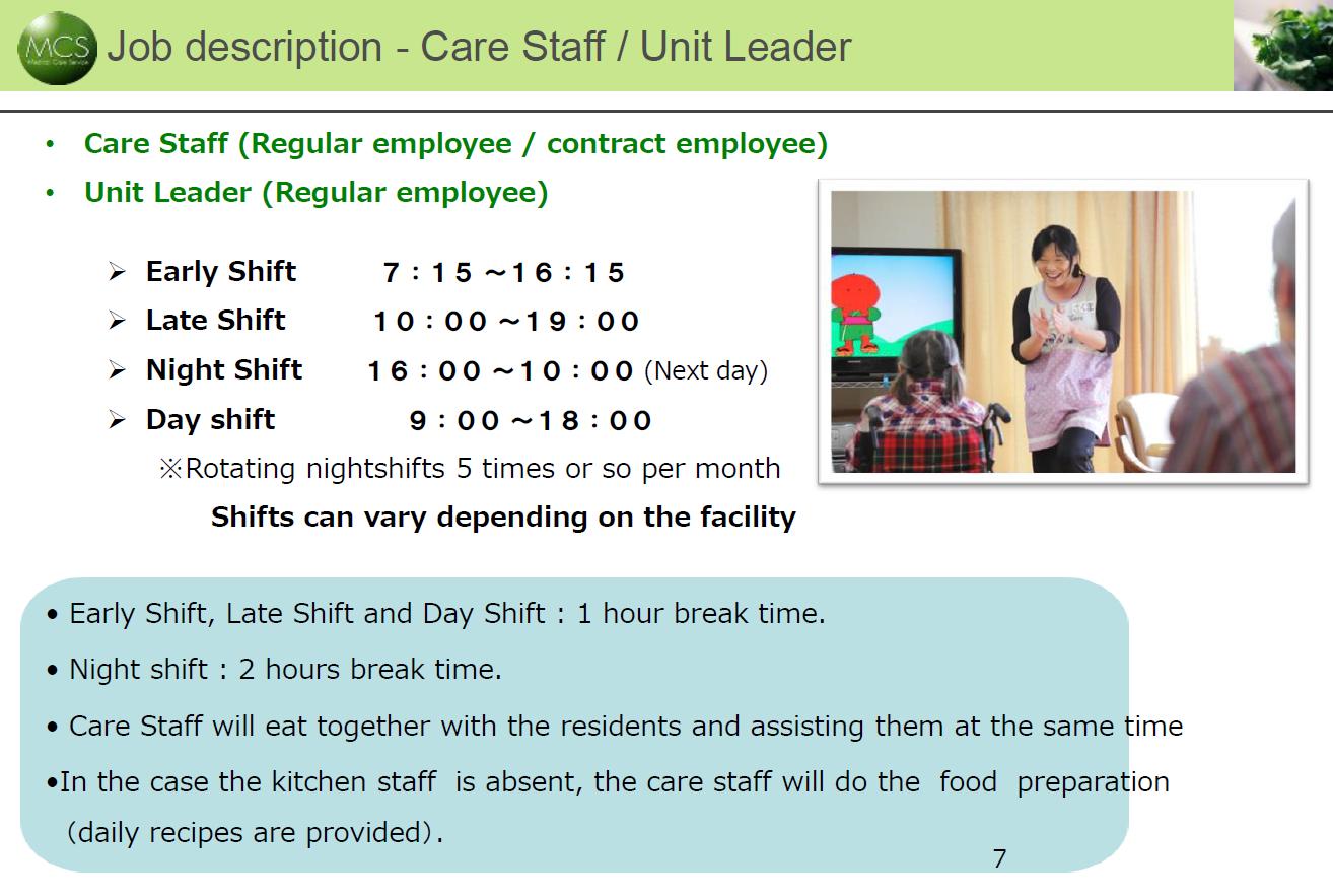 Care giver in Aging home